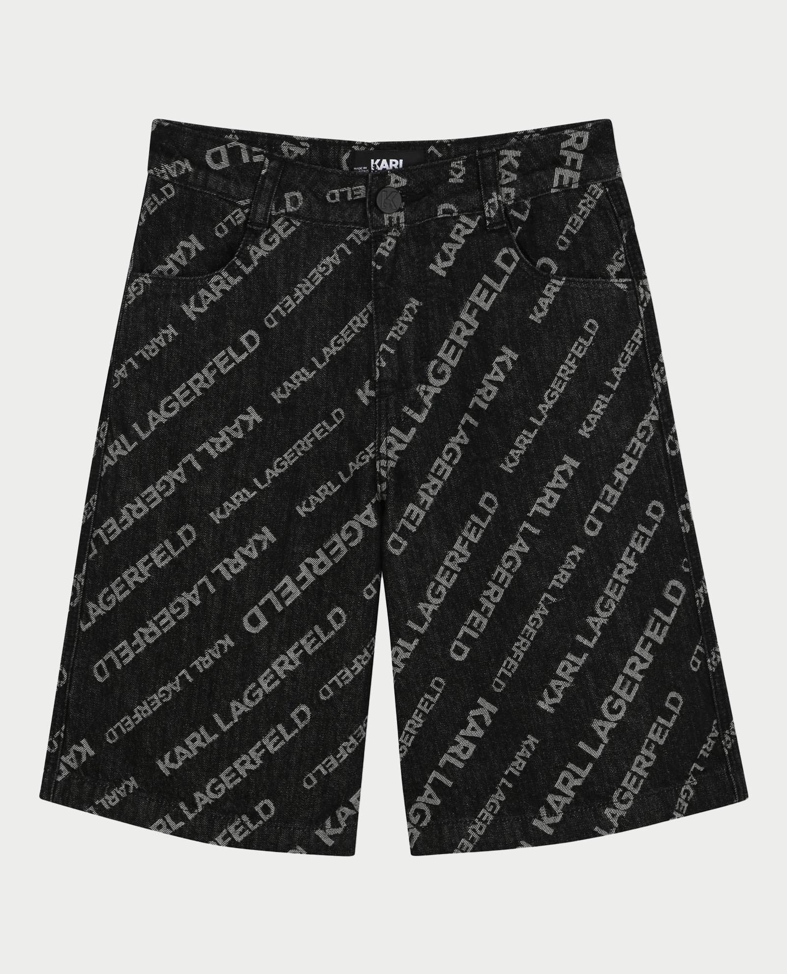 Karl Lagerfeld children's Bermuda shorts with all-over logo